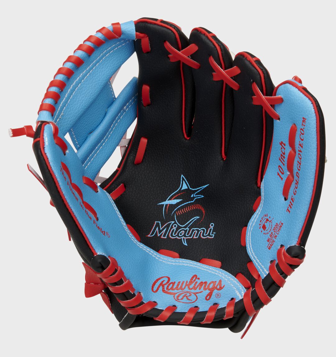 Miami Marlins 10-Inch Team Logo Glove - Image 4