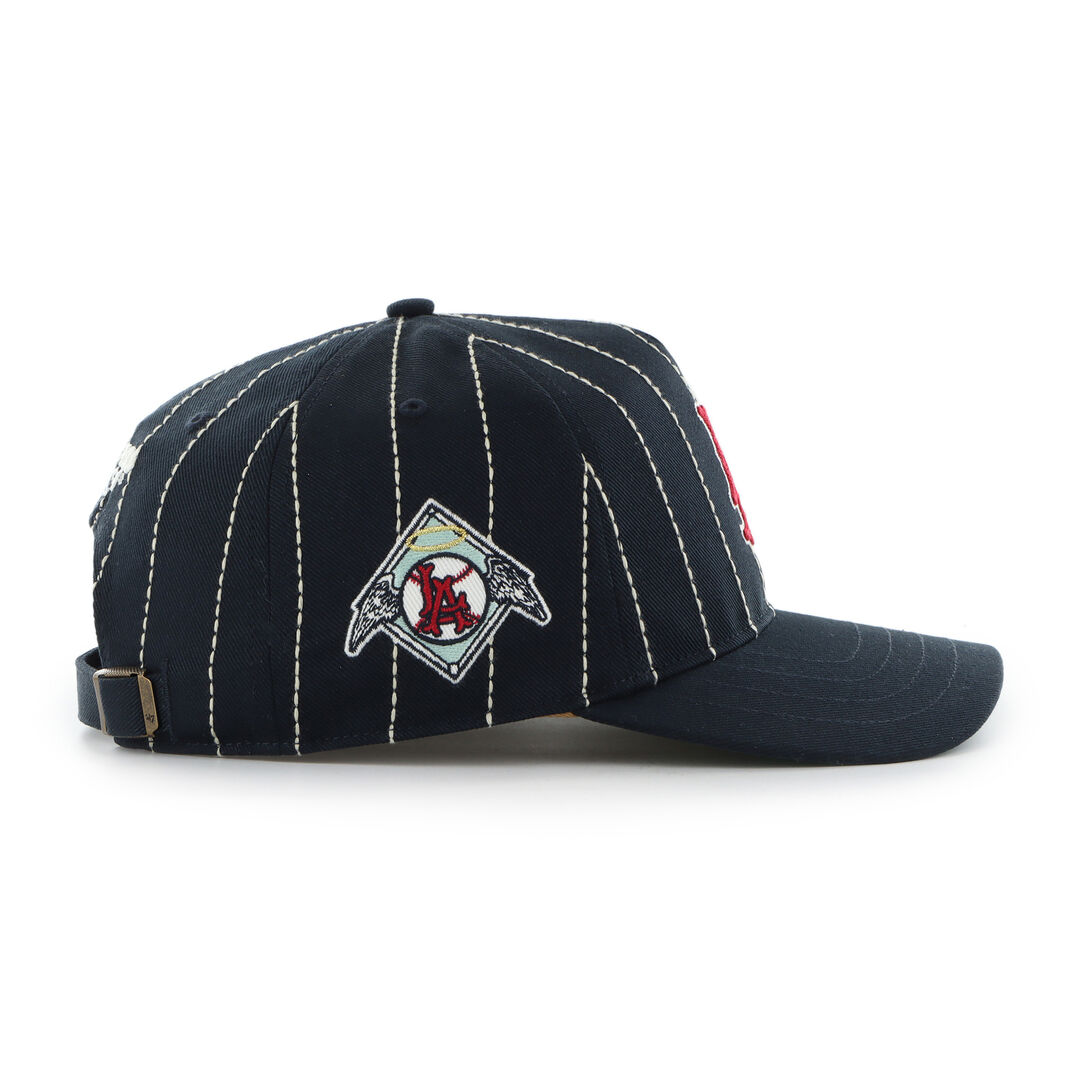 Los Angeles Angels Rawlings '47 Brand Pinstripe Hitch Hat - Image 3