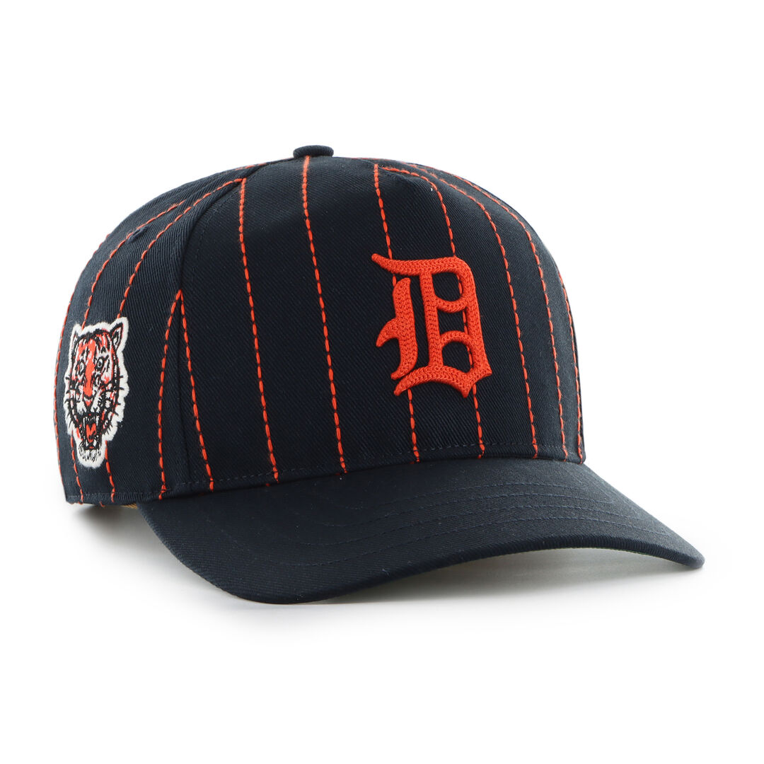 Detroit Tigers Rawlings '47 Brand Pinstripe Hitch Hat - Image 2