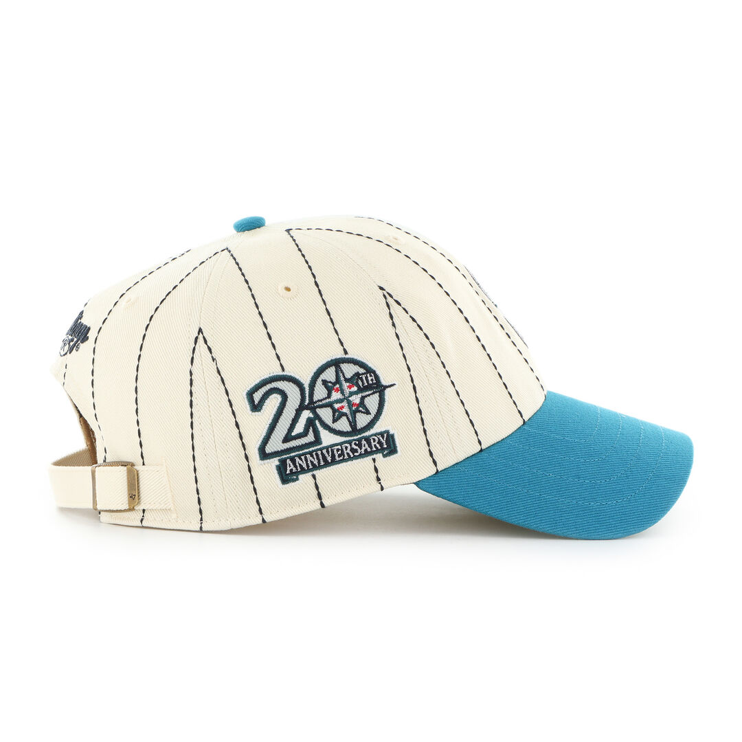 Seattle Mariners Rawlings '47 Brand Pinstripe Clean Up Hat - Image 3
