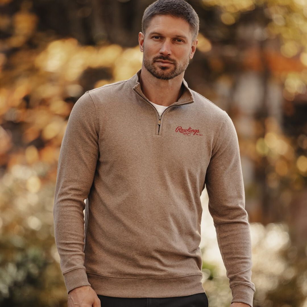 Rawlings x The Normal Brand Puremeso Weekend Quarter Zip Khaki - Image 7