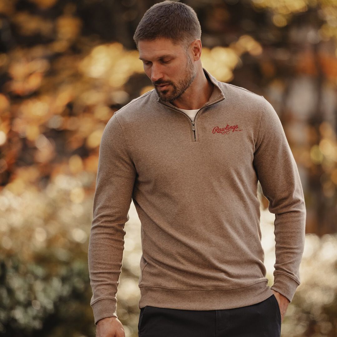 Rawlings x The Normal Brand Puremeso Weekend Quarter Zip Khaki - Image 6