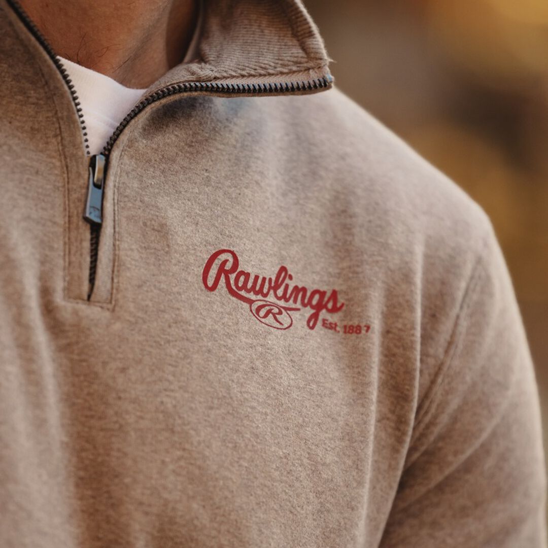 Rawlings x The Normal Brand Puremeso Weekend Quarter Zip Khaki - Image 11