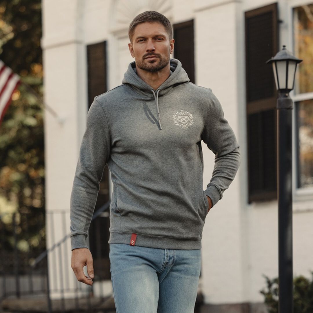 Rawlings x The Normal Brand Puremeso Fleece Hoodie Athletic Grey - Image 11