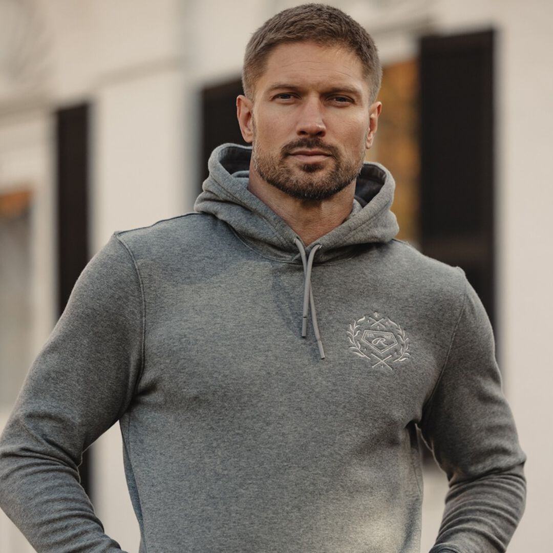 Rawlings x The Normal Brand Puremeso Fleece Hoodie Athletic Grey - Image 12