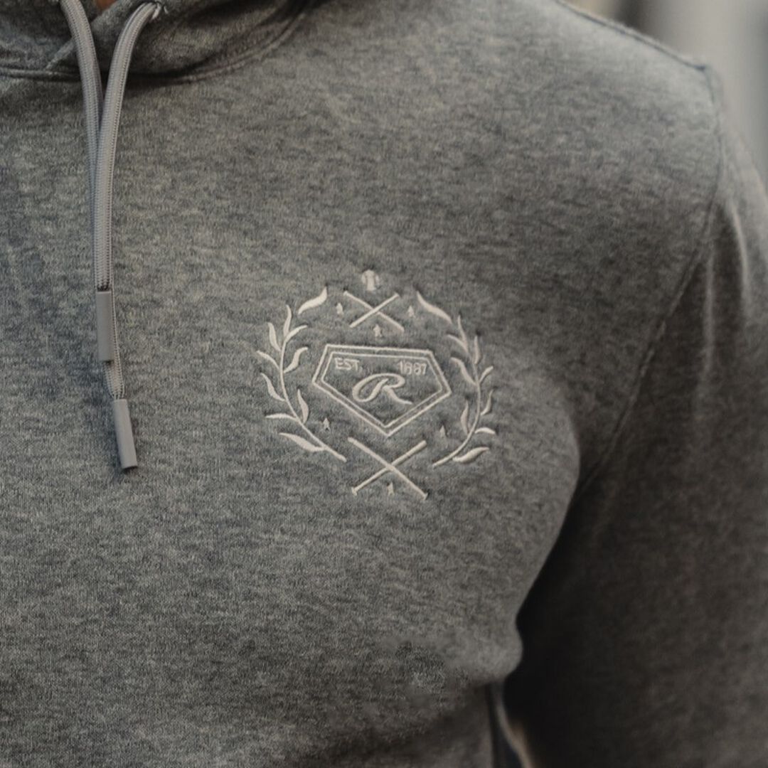 Rawlings x The Normal Brand Puremeso Fleece Hoodie Athletic Grey - Image 13