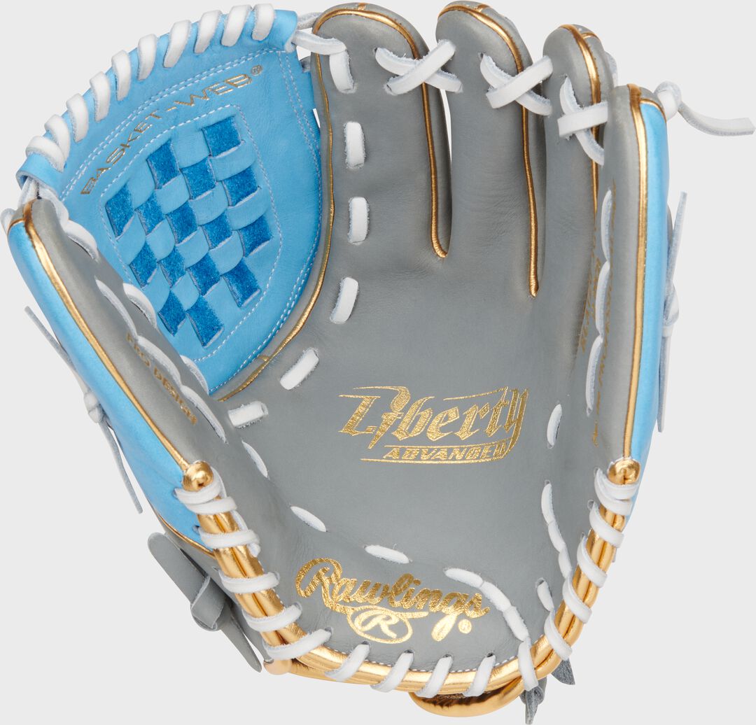 Liberty Advanced Color Series 12 in Fastpitch Glove Gray/Columbia Blue - Image 4