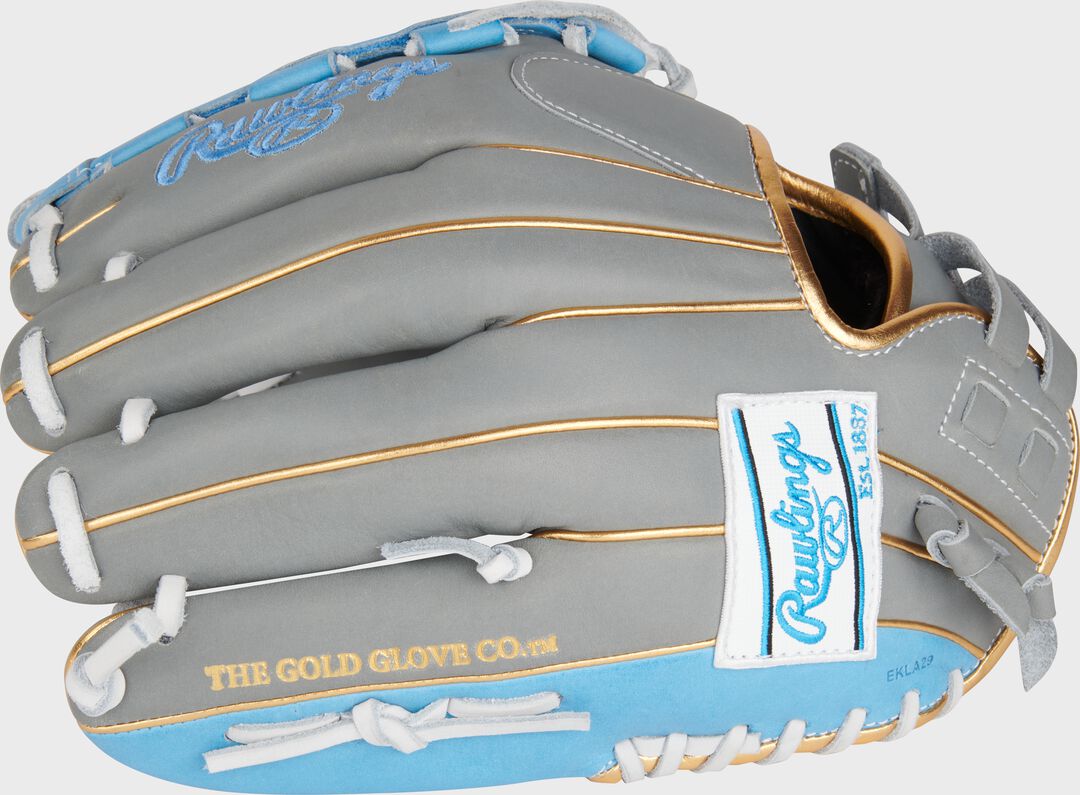 Liberty Advanced Color Series 12 in Fastpitch Glove Gray/Columbia Blue - Image 5
