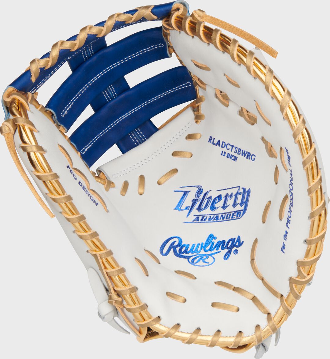 Liberty Advanced Color Series 13 in 1st Base Mitt White/Royal - Image 4