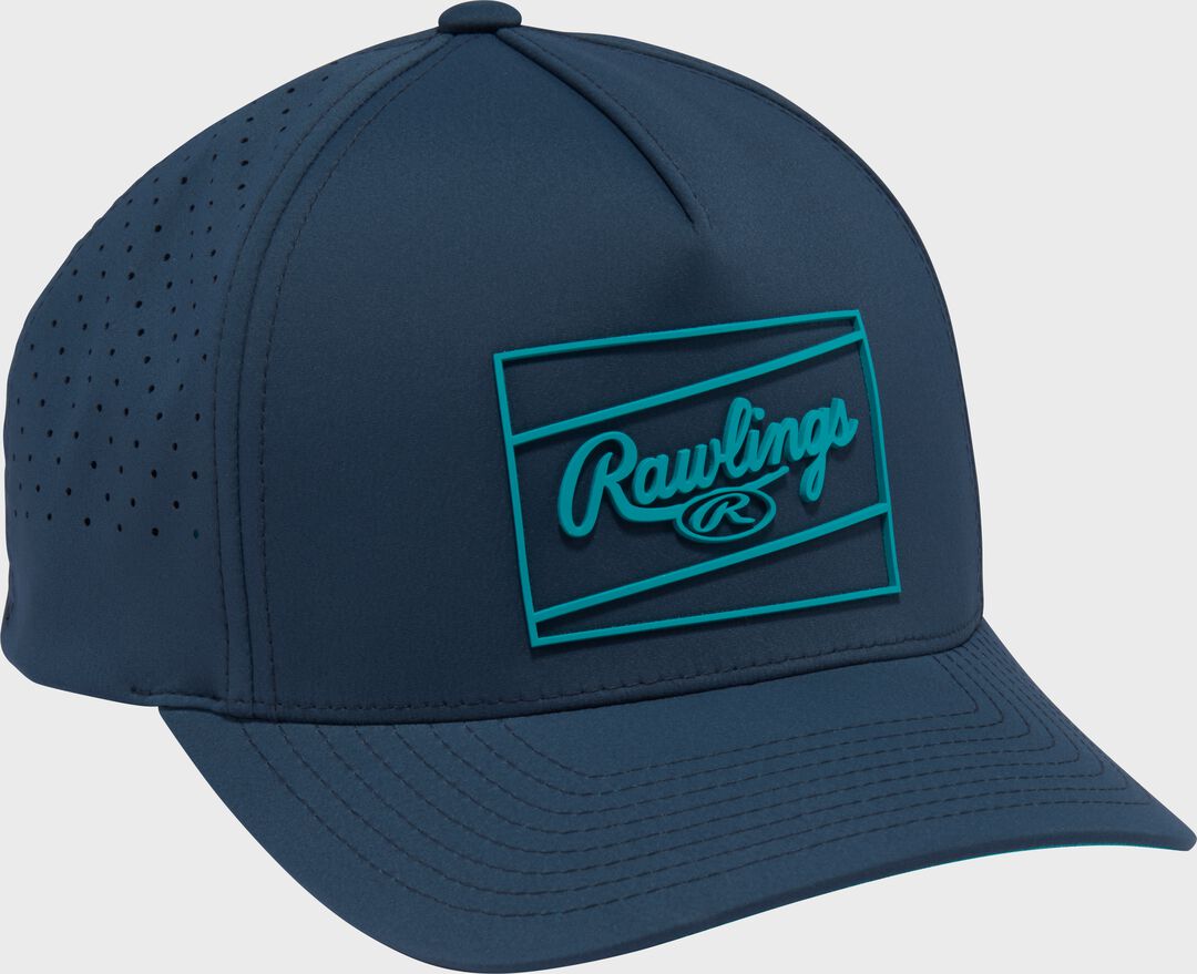 Rawlings Navy Laser Performance Patch Snapback Hat - Image 2