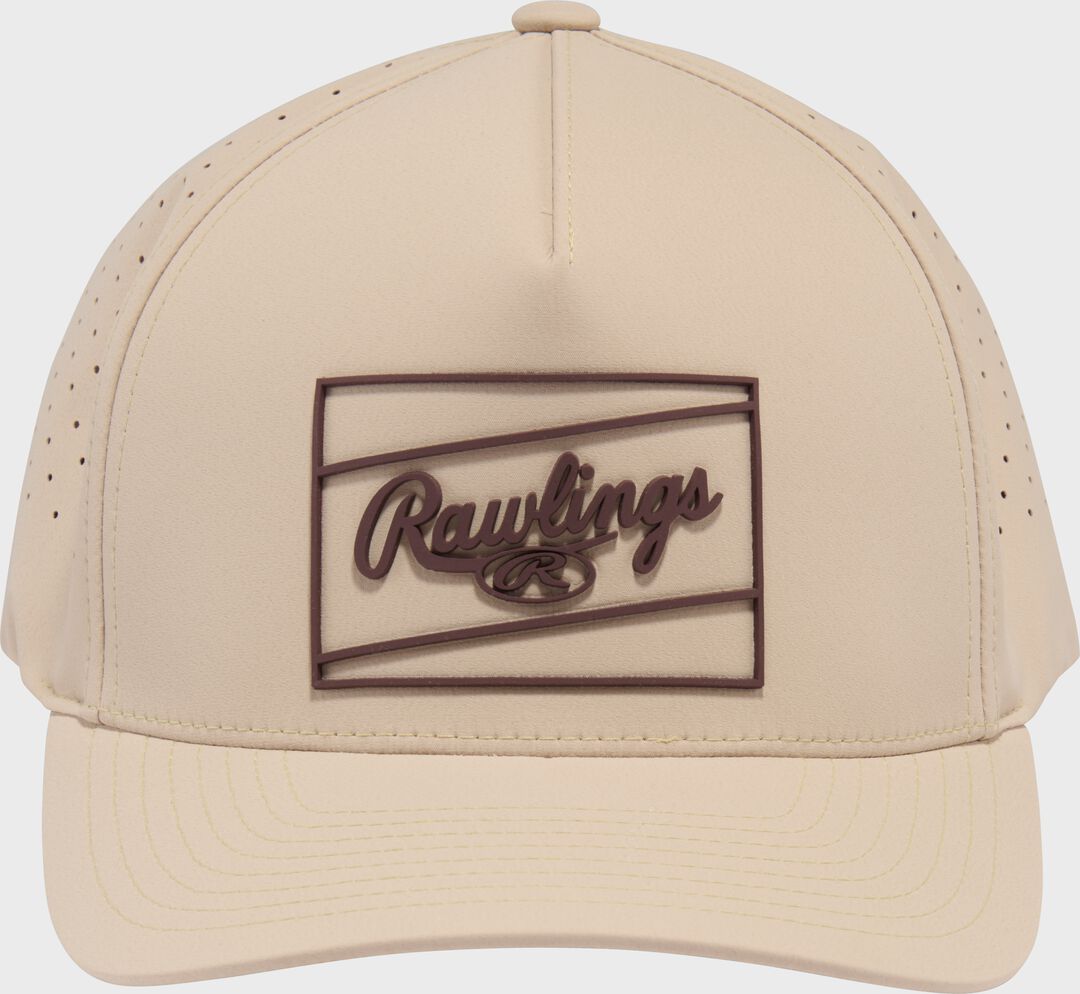 Rawlings Tan Laser Performance Patch Snapback Hat - Image 2