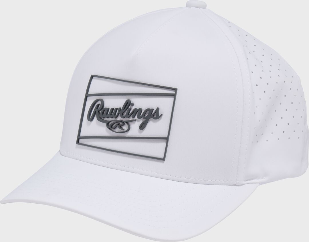 Rawlings White Laser Performance Patch Snapback Hat
