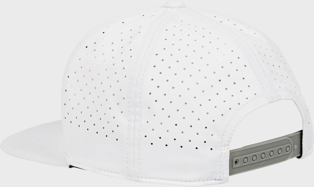 Rawlings White Home Plate Performance Flat Bill Snapback Hat - Image 4