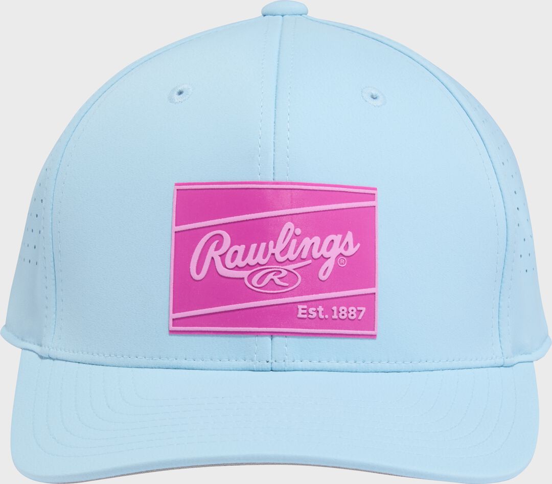 Rawlings Light Blue Performance Curved Bill Snapback Hat - Image 2