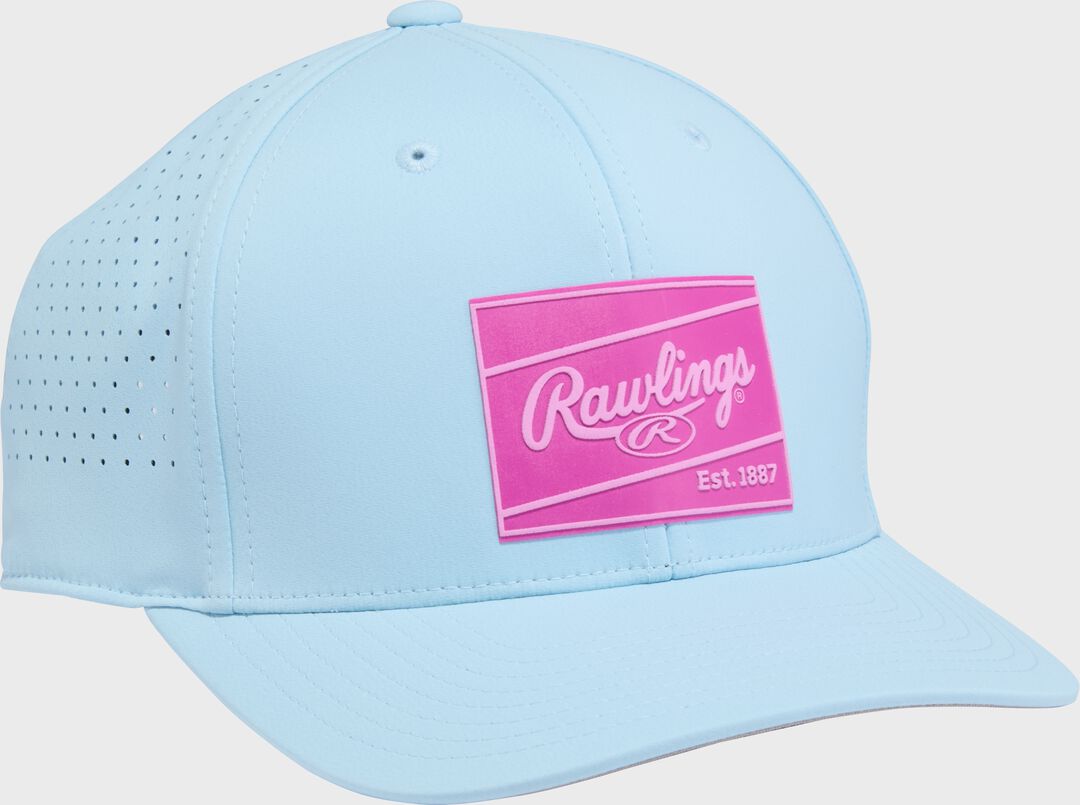 Rawlings Light Blue Performance Curved Bill Snapback Hat - Image 3