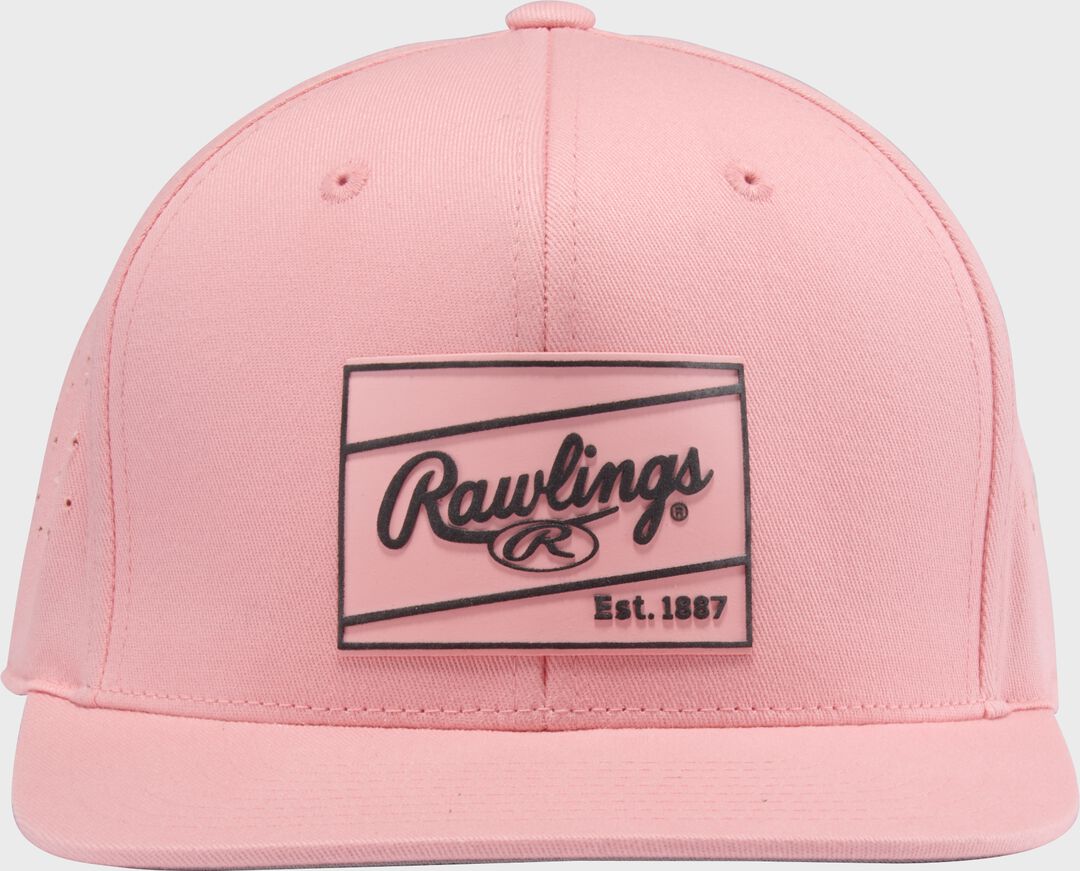Rawlings Peach Performance Flat Bill Snapback Hat - Image 2